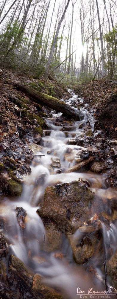 vertical waterfall panorama